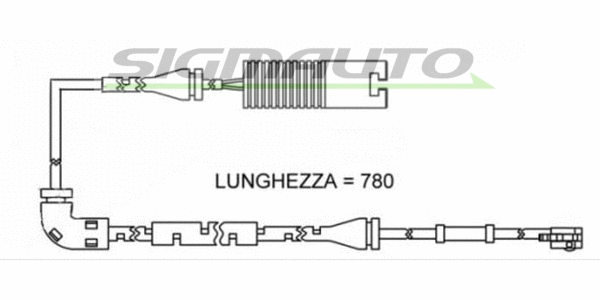 Warning Contact, brake pad wear (WI0623)