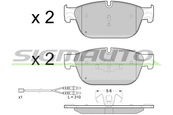 Brake Pad Set, disc brake (SPB432)