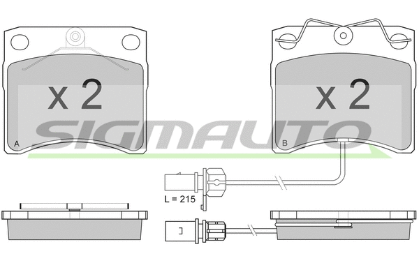 Brake Pad Set, disc brake (SPA869)