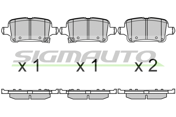 Brake Pad Set, disc brake (SPB723)