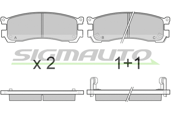 Brake Pad Set, disc brake (SPB054)