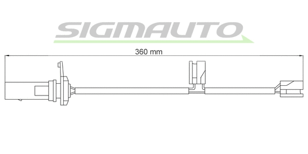 Warning Contact, brake pad wear (WI0950)