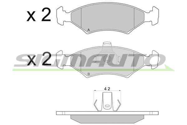 Brake Pad Set, disc brake (SPA675)