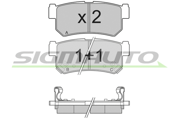 Brake Pad Set, disc brake (SPB203)