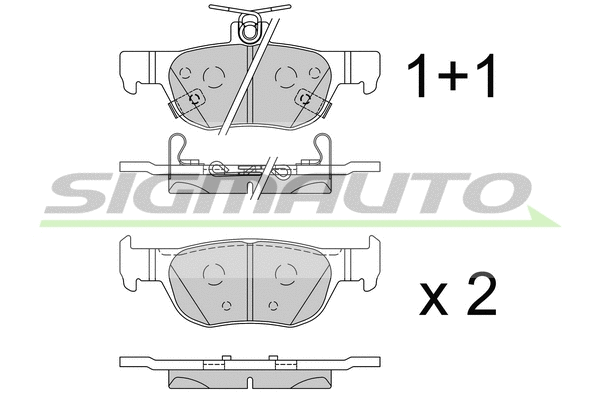Brake Pad Set, disc brake (SPB862)