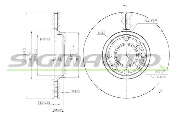 Brake Disc (DBB041V)