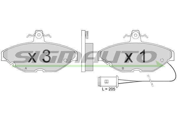 Brake Pad Set, disc brake (SPA258)