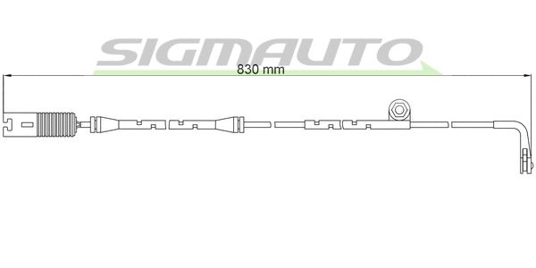 Warning Contact, brake pad wear (WI0566)