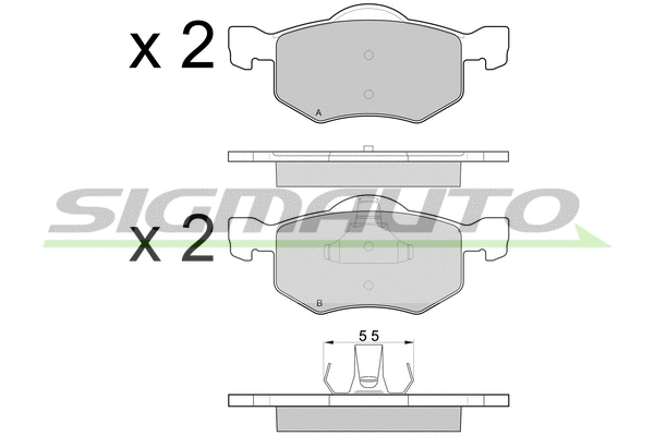 Brake Pad Set, disc brake (SPB058)