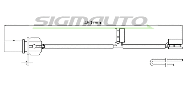 Warning Contact, brake pad wear (WI0910)
