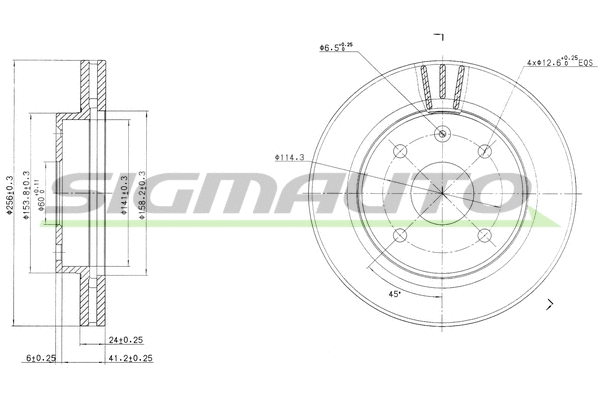Brake Disc (DBB257V)