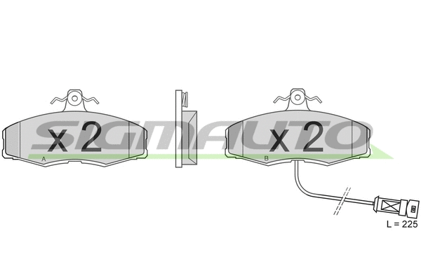 Brake Pad Set, disc brake (SPA209)