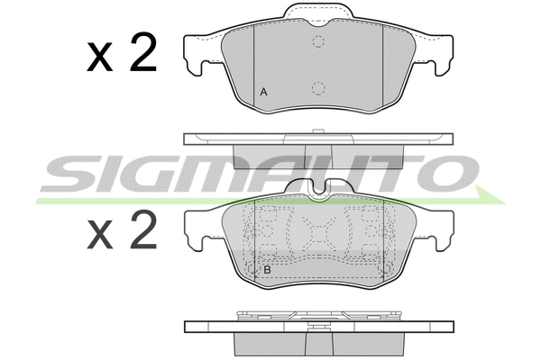 Brake Pad Set, disc brake (SPB468)
