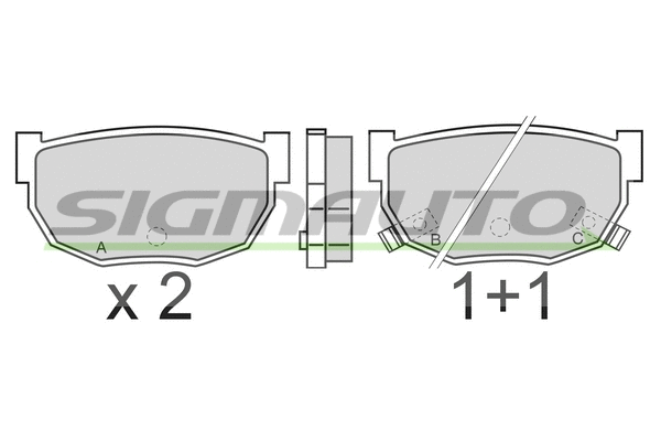 Brake Pad Set, disc brake (SPA303)