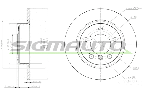 Brake Disc (DBC123S)