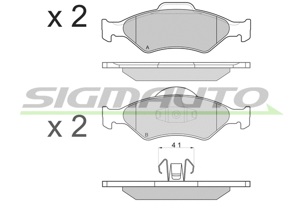 Brake Pad Set, disc brake (SPA873)