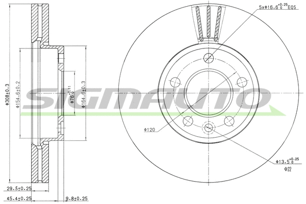 Brake Disc (DBB253V)