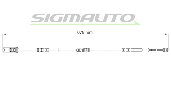 Warning Contact, brake pad wear (WI0915)