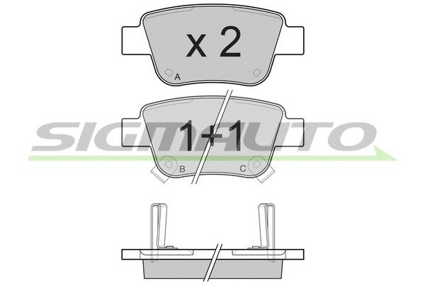Brake Pad Set, disc brake (SPB112)