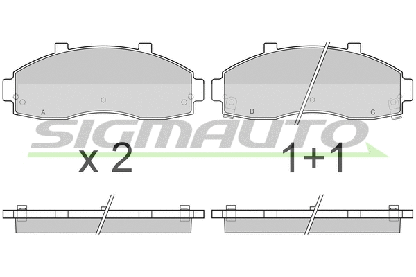 Brake Pad Set, disc brake (SPA901)