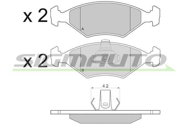 Brake Pad Set, disc brake (SPA959)