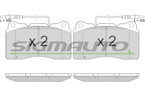 Brake Pad Set, disc brake (SPA924)