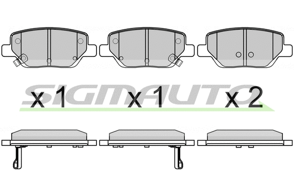Brake Pad Set, disc brake (SPB748)