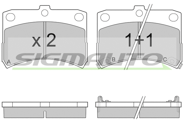 Brake Pad Set, disc brake (SPA929)