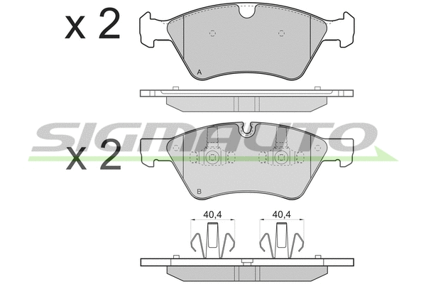 Brake Pad Set, disc brake (SPB279)