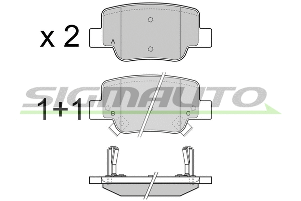 Brake Pad Set, disc brake (SPB424)