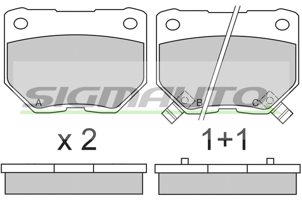 Brake Pad Set, disc brake (SPA650)