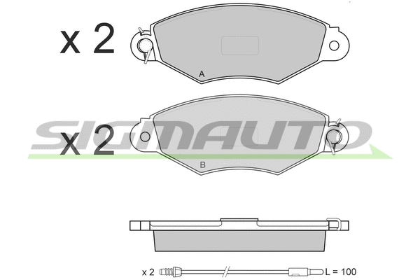 Brake Pad Set, disc brake (SPB019)