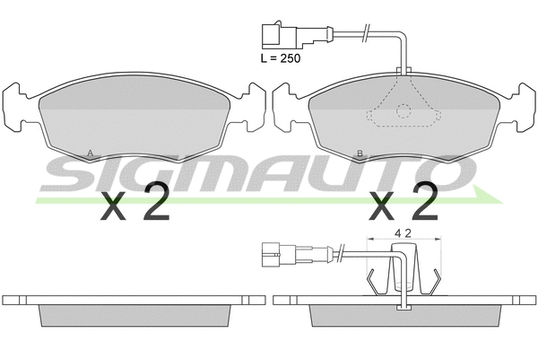 Brake Pad Set, disc brake (SPA669)