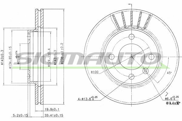 Brake Disc (DBA175V)