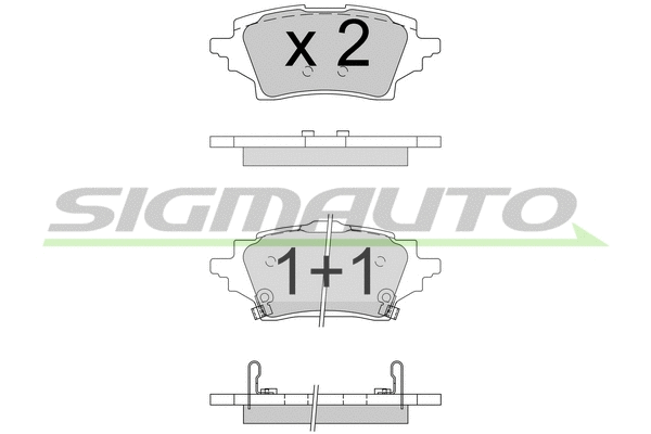 Brake Pad Set, disc brake (SPB796)