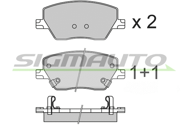 Brake Pad Set, disc brake (SPB735)