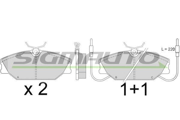Brake Pad Set, disc brake (SPA277)