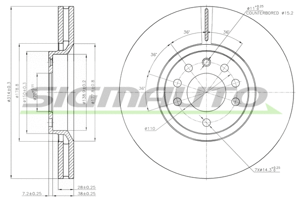Brake Disc (DBB237V)