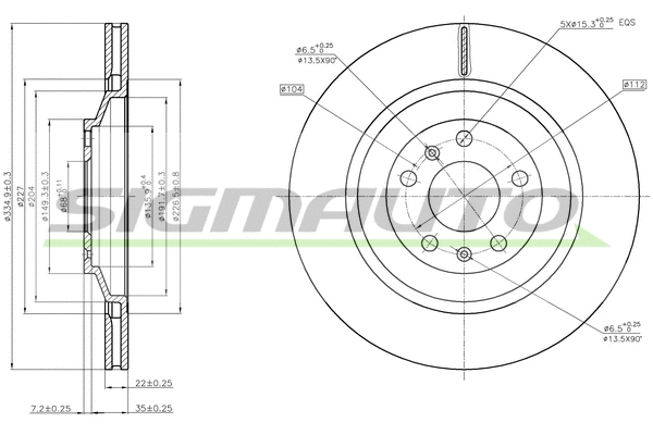 Brake Disc (DBB935V)