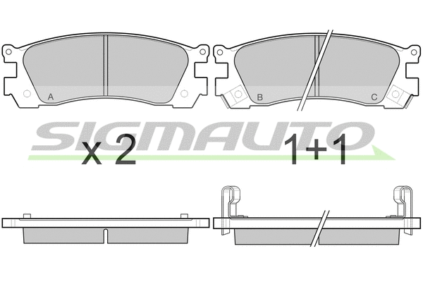 Brake Pad Set, disc brake (SPB045)