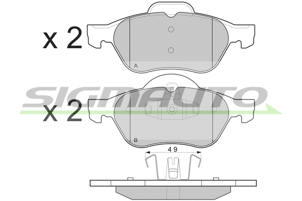 Brake Pad Set, disc brake (SPB264)