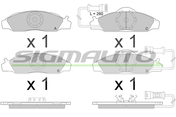 Brake Pad Set, disc brake (SPA955)