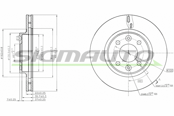 Brake Disc (DBC327V)