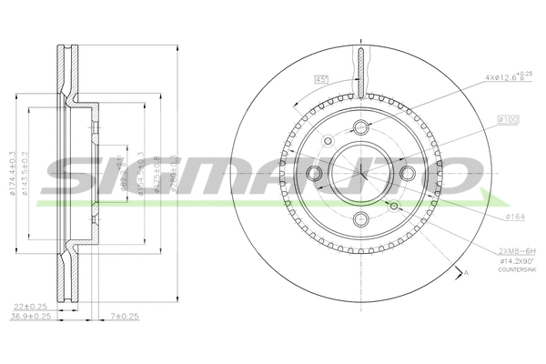 Brake Disc (DBC186V)