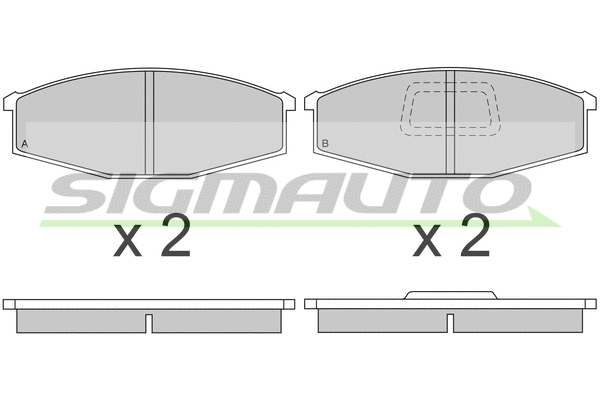 Brake Pad Set, disc brake (SPA235)
