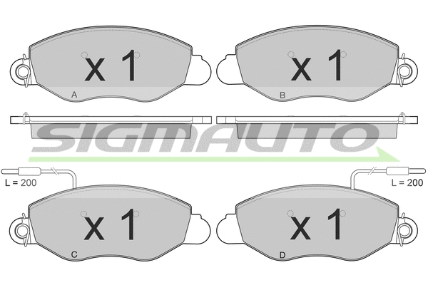 Brake Pad Set, disc brake (SPB016)