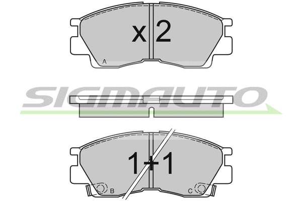 Brake Pad Set, disc brake (SPA453)