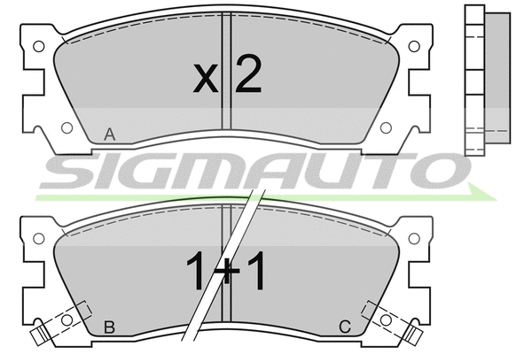 Brake Pad Set, disc brake (SPA422)