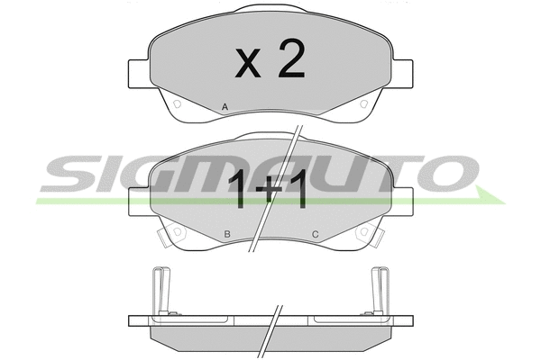 Brake Pad Set, disc brake (SPB094)