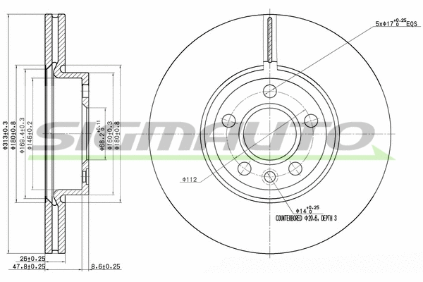 Brake Disc (DBB160V)